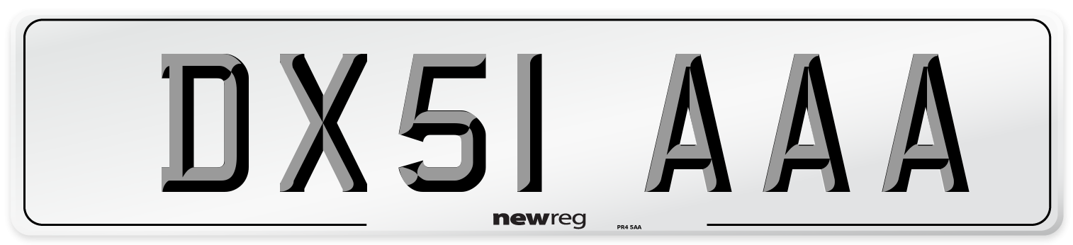 DX51 AAA Number Plate from New Reg